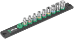 Wera Magnetic socket rail A 4 Zyklop socket set, 1/4" drive, 9 pieces