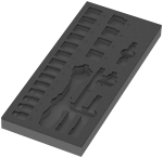 9821 Foam insert 8000 B Zyklop 3/8" ratchet set 1, empty, 172 x 30 x 392 mm