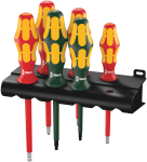 Wera 160 i/168 i/6 Rack Screwdriver set Kraftform Plus Series 100, and rack, 6 pieces
