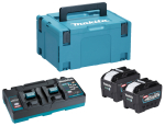 Makita 1910A2-5 XGT 40V Kit | 2x 8.0Ah Batteries, 240V DC40RB Charger & Makpac 3