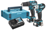 Makita CLX205AJ 10.8V CXT Twin Pack | Brushless Combi Drill & Impact Driver Kit