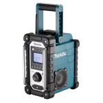 Makita DMR116 Rugged Job Site AM/FM Radio with AUX Input – Battery or Mains Powered