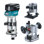 Makita DRT50RTJX2 18V LXT Brushless Router/Trimmer Kit – 2x 5.0Ah Batteries, Charger & Makpac Case