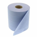 2 PLY CENTRE FEED ROLL BLUE 145M