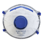 Portwest P223WHR FFP2 Carbon Valved Dolomite Respirator (Pk10) White  R