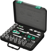8100 SB 2 Zyklop Speed Ratchet Set, 3/8inch drive, metric, 43 pieces