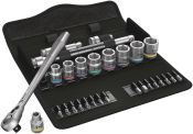 8100 SB 11 Zyklop Metal Ratchet Set with switch lever, 3/8inch drive, imperial, 29 pieces