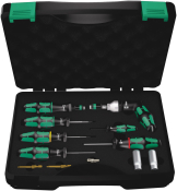 Wera 7443/12 Assembly set for tyre pressure control systems, 12 pieces