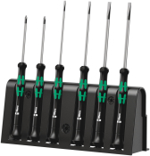 Wera 2035/6 A Screwdriver set and rack for electronic applications, 6 pieces