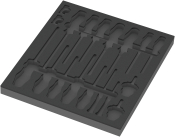 9810 Foam insert screwdriver set 1, empty, 344 x 30 x 392 mm