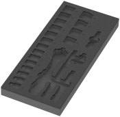 9821 Foam insert 8000 B Zyklop 3/8inch ratchet set 1, empty, 172 x 30 x 392 mm
