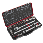 SEALEY 24pc 1/2inch Drive Metric Socket Set with Ratchet | AK7924
