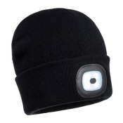 Portwest B027BKR Junior Beanie LED Head Light  Black  R