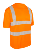Crew Neck T-Shirt – Orange – Size L, Polycotton Work & Casual Tee