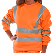 Hi-Visibility Sweatshirt – Orange – Size L, EN ISO 20471 Class 2