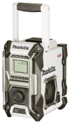 Makita MR001GZ01 White 12V–40V Max XGT Cordless Site Radio – Durable, Stereo Job Site Audio