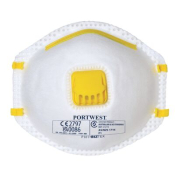 Portwest P101WHR FFP1 Valved Respirator (Pk10) White  R