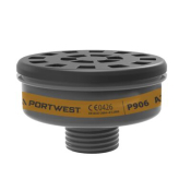 Portwest P906BKR A2 Gas Filter Universal Thread (Pk6) Black  R