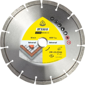 Klingspor DT 350 U diamond cutting blades, 230 x 2,6 x 22,23 mm 15 segments 42 x 2,6 x 10 mm, standard serration
