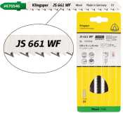 Klingspor JS 661 WF Supra Cr-V jigsaw blade crossground, tapered