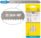 Klingspor JS 904 MF Special Bi-metal jigsaw blade milled, wavy