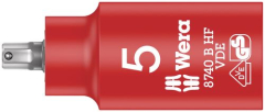 Wera 8740 B VDE HF Zyklop Hex bit socket, insulated, with holding function, 3_8inch drive