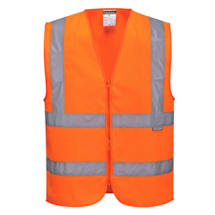 PORTWEST C375 Hi-Vis Zipped Band & Brace Vest
