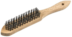 Klingspor BH 600 Hand brush with wooden body for Steel, Stainless steel, NF metals