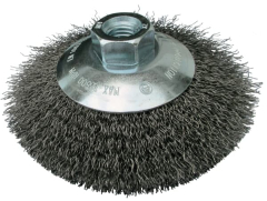Klingspor BK 600 W Bevel brush with thread, crimped wire for Steel