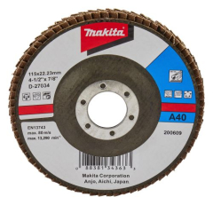 MAKITA FLAP DISCS - FIBRE GLASS ANGLED - ALUMINIUM OXIDE