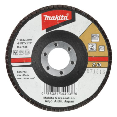 MAKITA FLAP DISCS - FIBRE GLASS ANGLED - ZIRCONIA ALUMINIUM