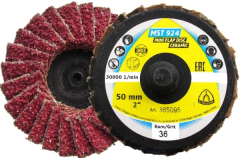 Klingspor MST 924 Special Mini Abrasive mop disc - convex for Steel, Stainless steel