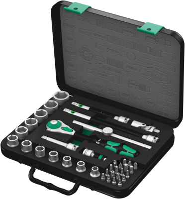 8100 SB 4 Zyklop Speed Ratchet Set, 3/8Inch drive, imperial, 38 pieces