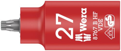 Wera 8767 B VDE HF TORX Zyklop bit socket, insulated, with holding function, 3_8