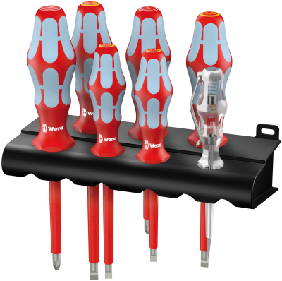 Wera 3160 i/7 Screwdriver set, stainless and rack, 7 pieces