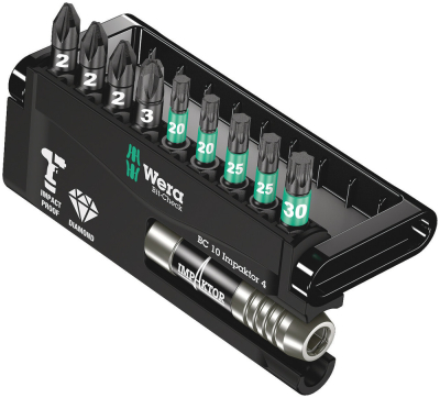Wera Bit-Check 10 Impaktor 4, 10 pieces