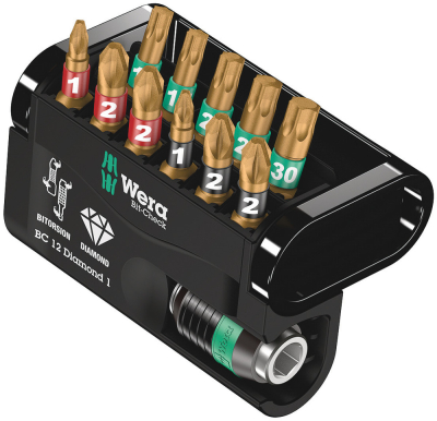Wera Bit-Check 12 Diamond 1, 12 pieces