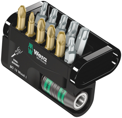 Wera Bit-Check 12 Wood 1, 12 pieces