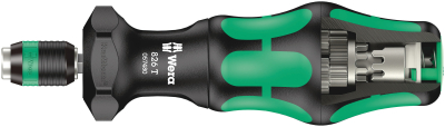 Wera 826 T Kraftform Turbo bit-holding screwdriver handle with Rapidaptor quick-release chuck, 1/4Inch x 146 mm