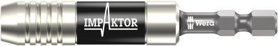 Wera 897/4 IMP Impaktor holder with retaining ring and magnet, 1/4Inch x 75 mm