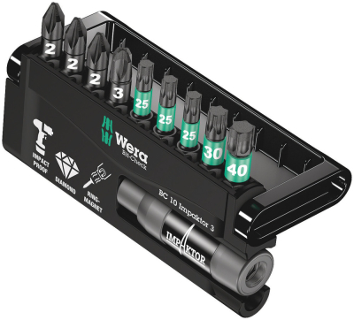 Wera Bit-Check 10 Impaktor 3, 10 pieces