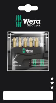 Wera Bit-Check 12 Wood 1 SB, 12 pieces