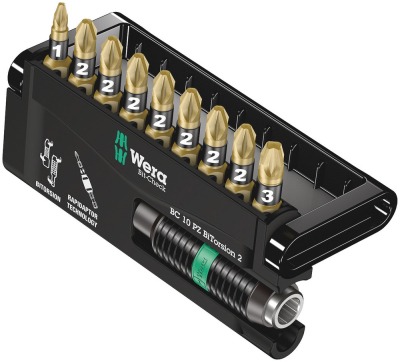 Wera Bit-Check 10 PZ BiTorsion 2, 10 pieces