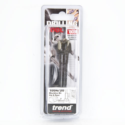 Trend 1004/20TC Lip and spur two wing bit 20mm diameter