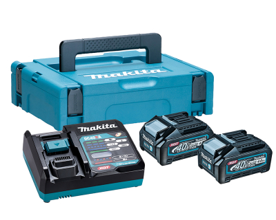Makita 191K01-6 XGT 40V Kit | 2x 4.0Ah Batteries, DC40RA 240V Charger & Makpac 1