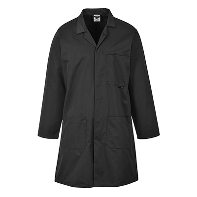 PORTWEST 2852 Lab Coat Black L R