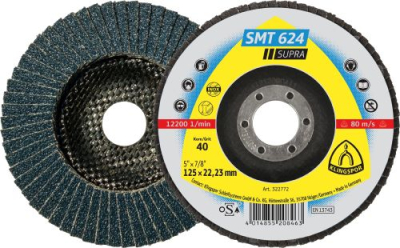 Klingspor SMT 624 Supra Abrasive mop discs for Stainless steel, Steel