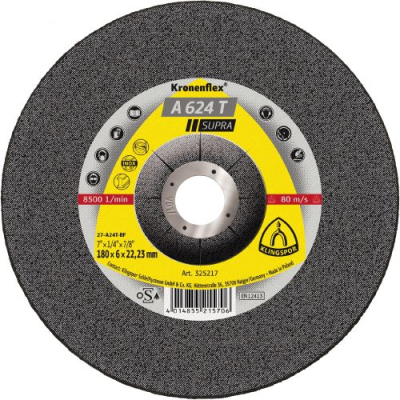 Klingspor A 624 T Supra Kronenflex grinding discs for Steel, Stainless steel, Castings