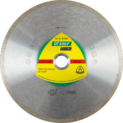Klingspor DT 300 F Extra Diamond cutting blades for angle grinders for Tiles, Stove tiles