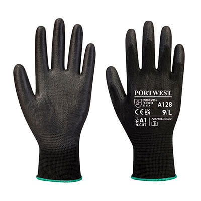 PORTWEST A128 PU Palm Glove Latex Free (Retail Pack)